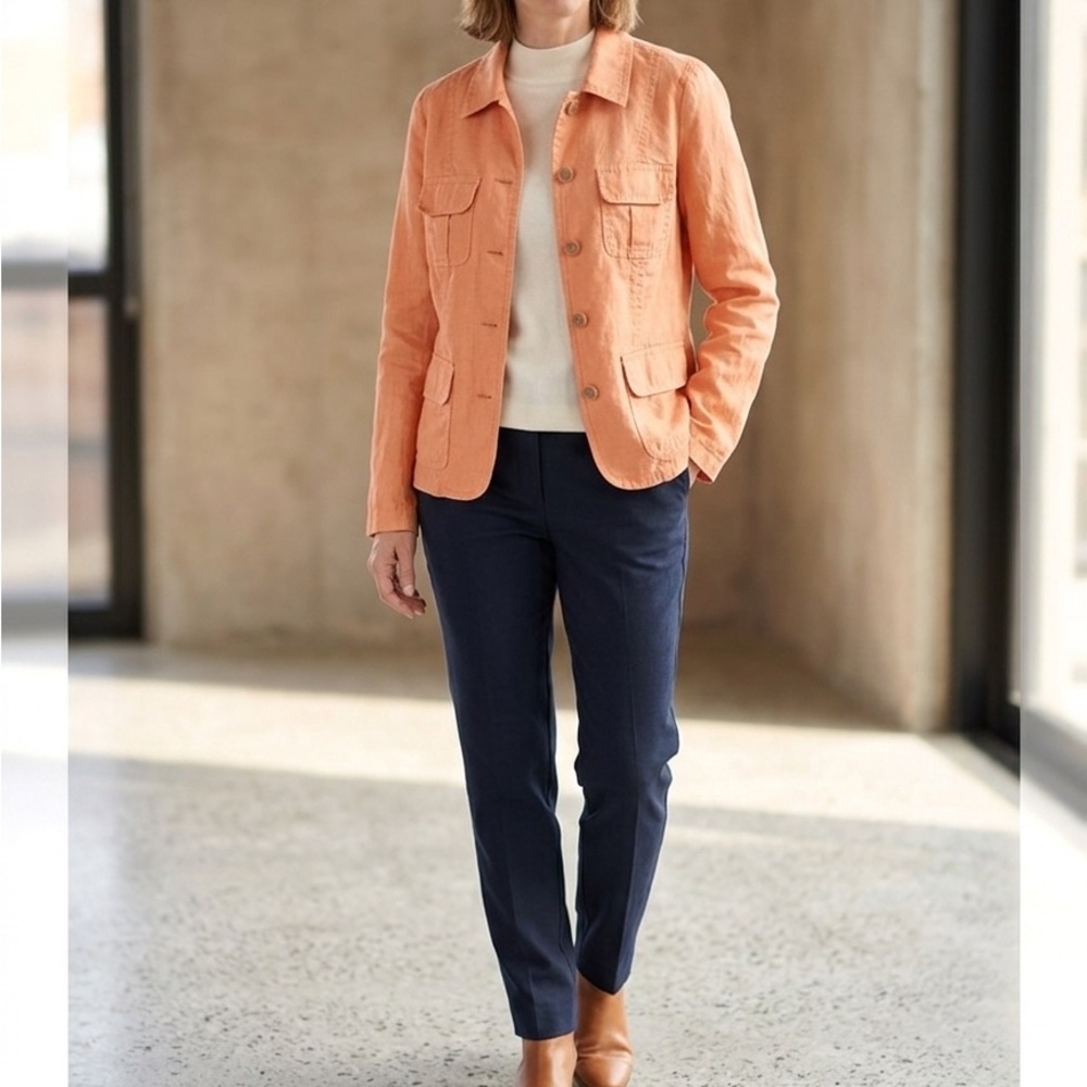 Liz Claiborne Linen Utility Jacket